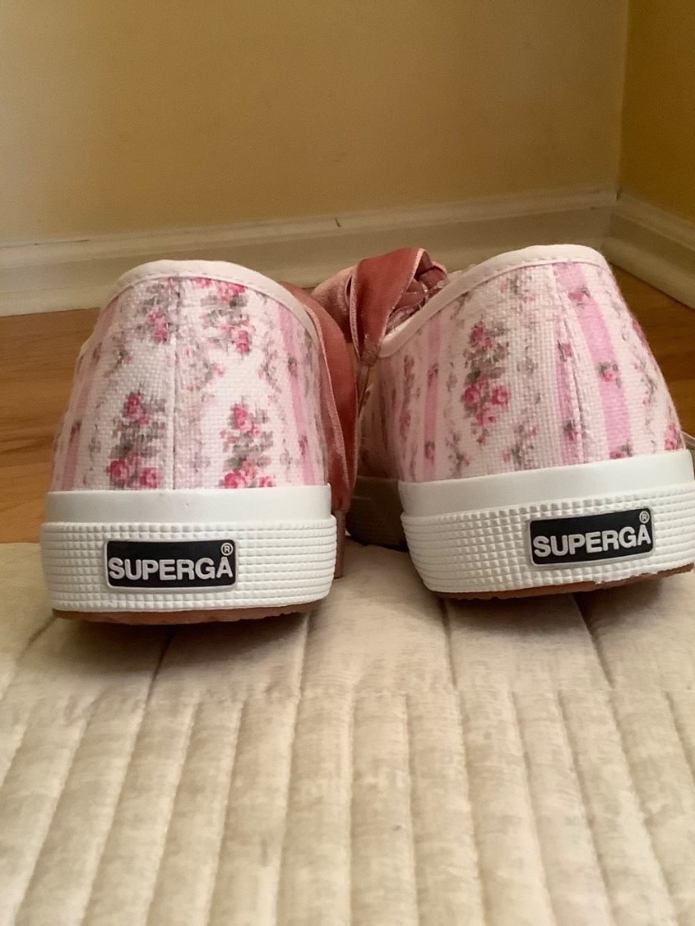 LoveShackFancy × Superga Classic Sneaker Pink floral SZ 10 - Picture 11 of 15